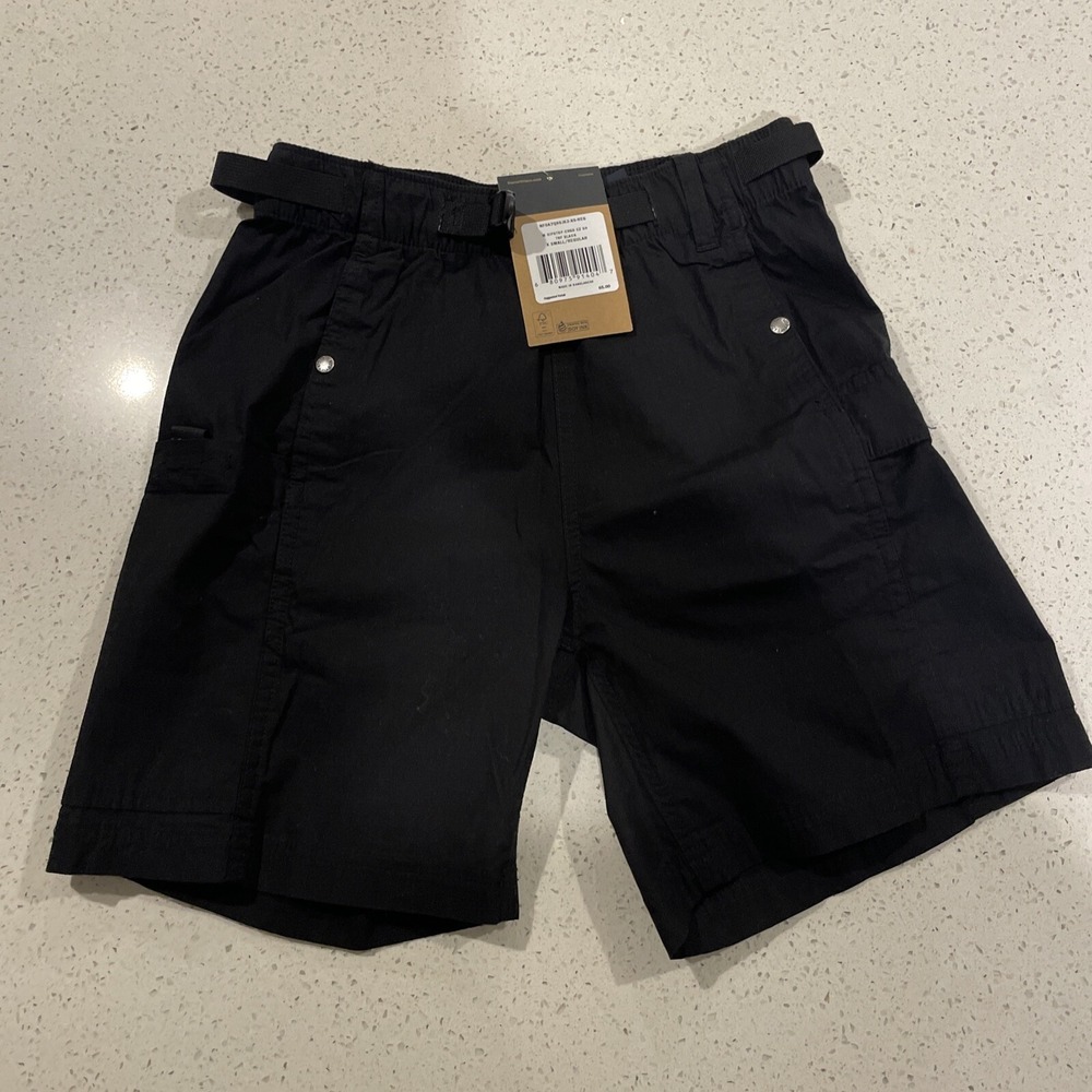North Face Shorts Mens XS Black Cargo Rip Stop Performance‎ Hiking Belted NWT